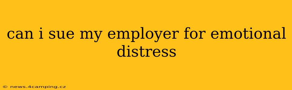 can i sue my employer for emotional distress