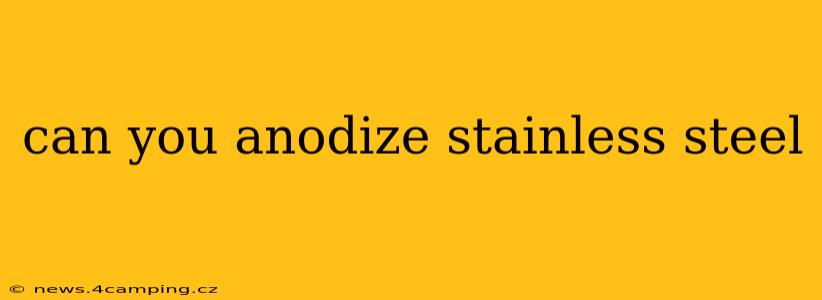 can you anodize stainless steel