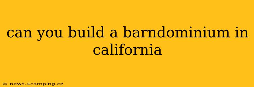 can you build a barndominium in california
