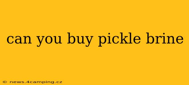 can you buy pickle brine