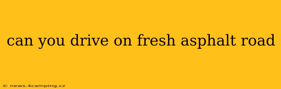 can you drive on fresh asphalt road