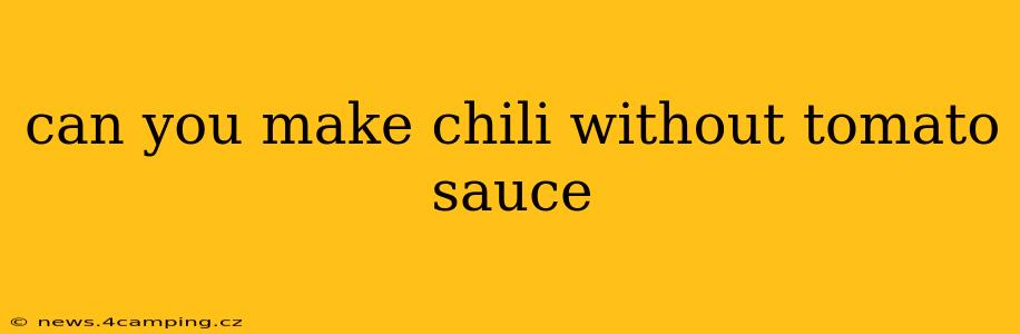 can you make chili without tomato sauce