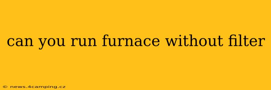 can you run furnace without filter