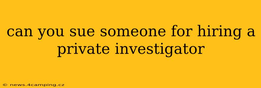 can you sue someone for hiring a private investigator