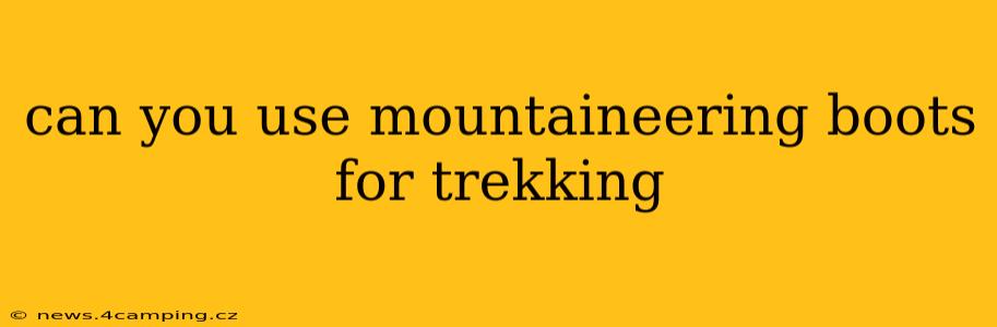 can you use mountaineering boots for trekking