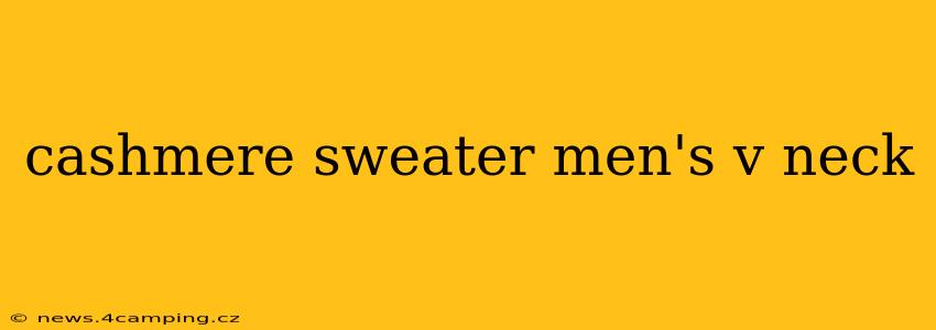cashmere sweater men's v neck