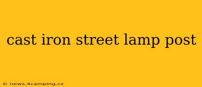 cast iron street lamp post