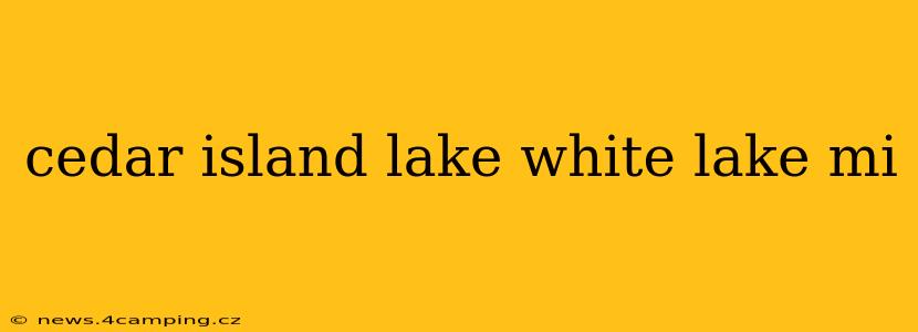 cedar island lake white lake mi