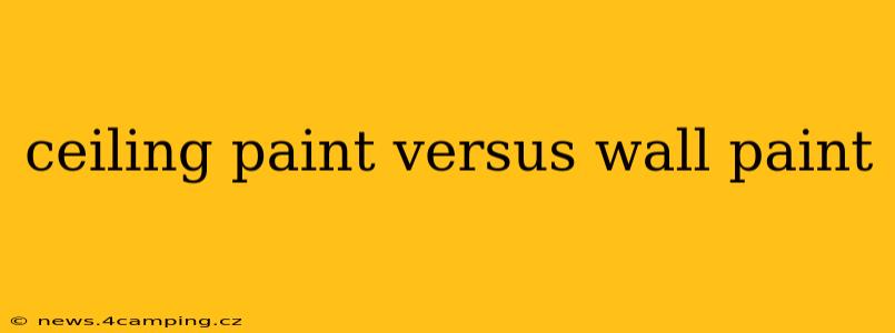 ceiling paint versus wall paint