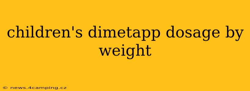 children's dimetapp dosage by weight