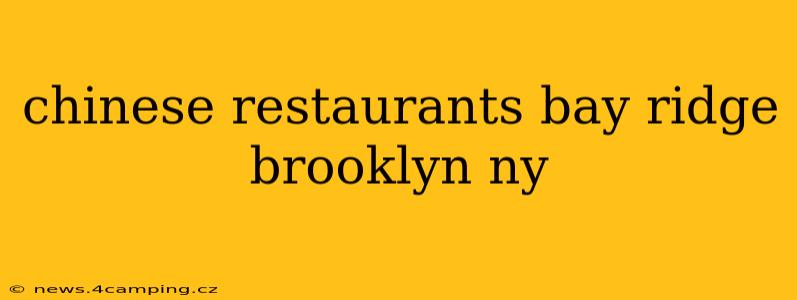 chinese restaurants bay ridge brooklyn ny