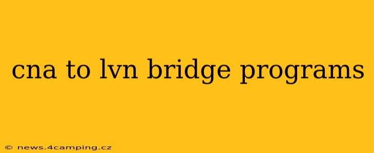 cna to lvn bridge programs