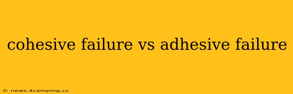 cohesive failure vs adhesive failure