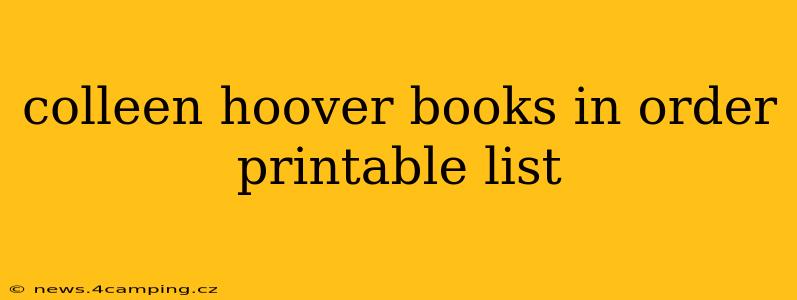 colleen hoover books in order printable list