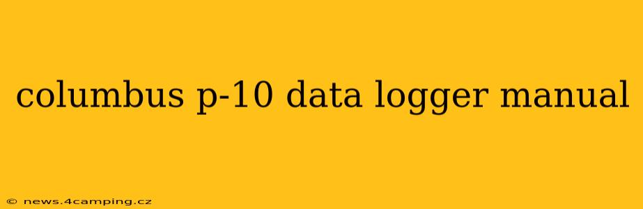 columbus p-10 data logger manual
