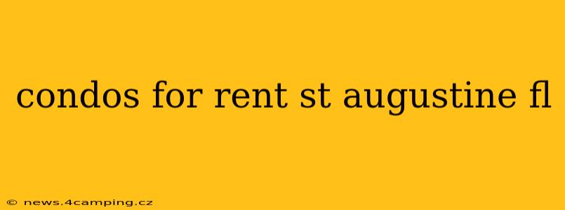 condos for rent st augustine fl