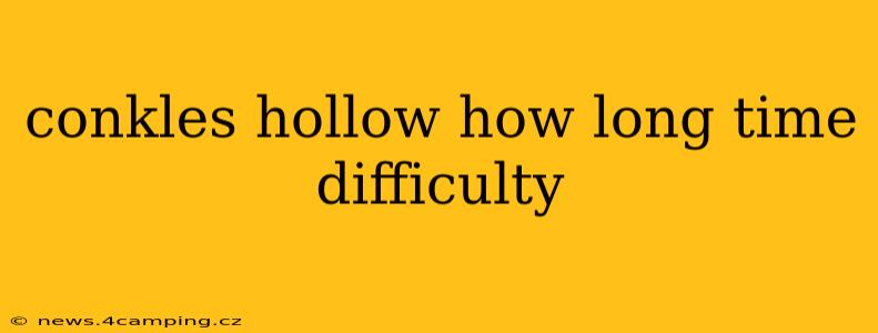conkles hollow how long time difficulty