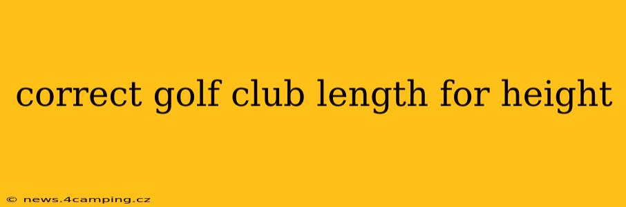 correct golf club length for height