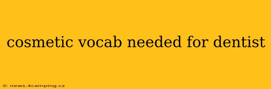 cosmetic vocab needed for dentist