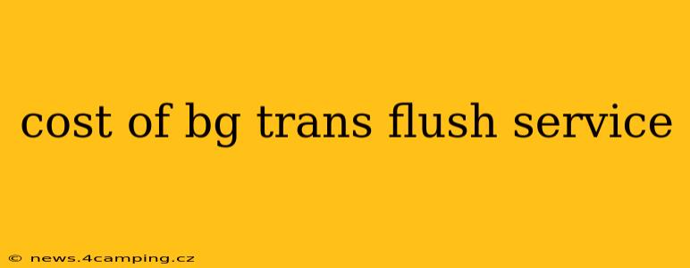 cost of bg trans flush service