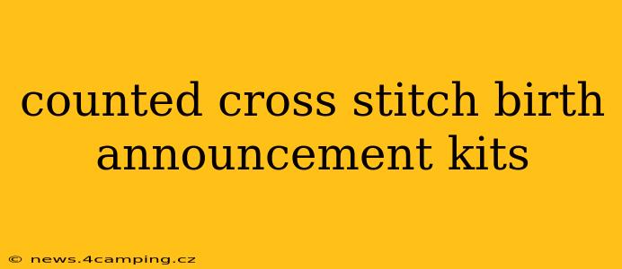 counted cross stitch birth announcement kits