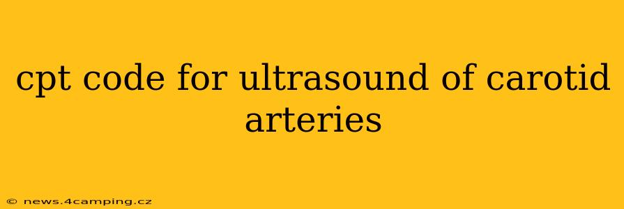 cpt code for ultrasound of carotid arteries