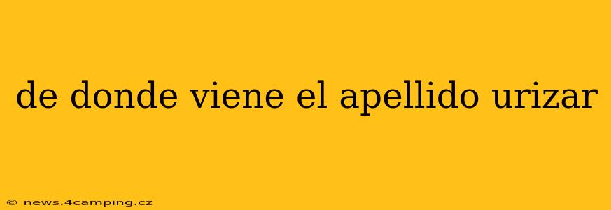 de donde viene el apellido urizar