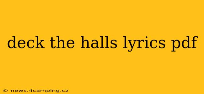 deck the halls lyrics pdf