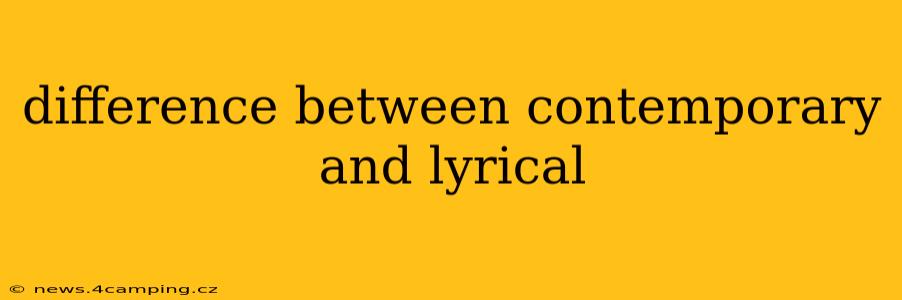 difference between contemporary and lyrical