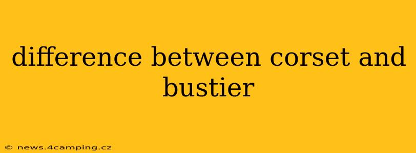 difference between corset and bustier