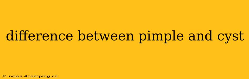 difference between pimple and cyst
