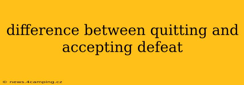 difference between quitting and accepting defeat