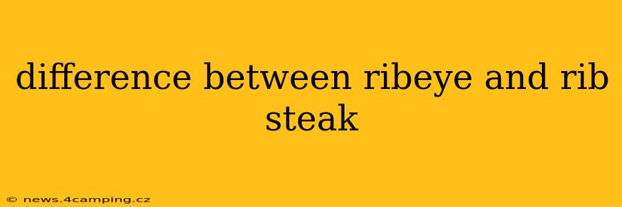 difference between ribeye and rib steak