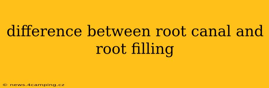 difference between root canal and root filling
