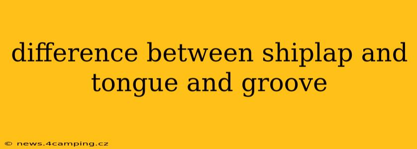 difference between shiplap and tongue and groove