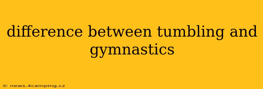 difference between tumbling and gymnastics