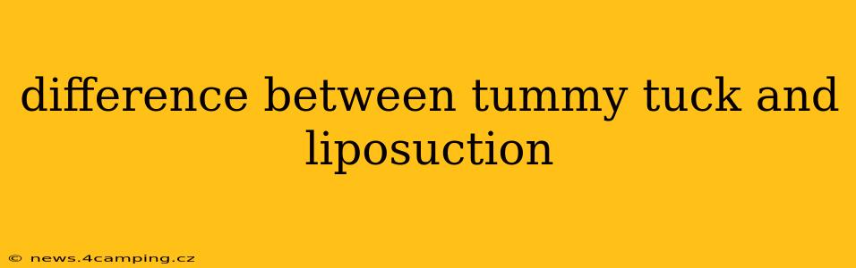 difference between tummy tuck and liposuction