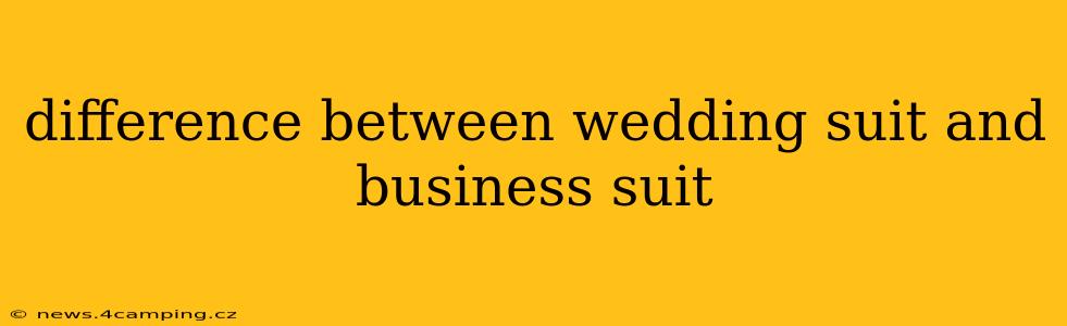 difference between wedding suit and business suit