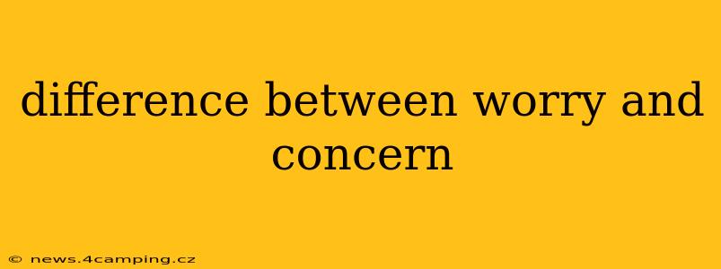 difference between worry and concern