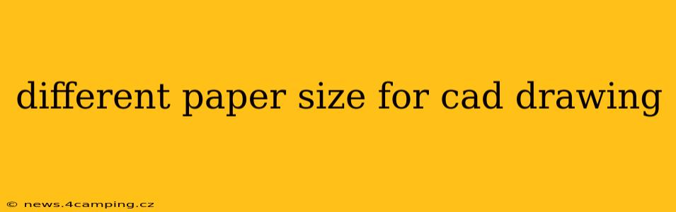 different paper size for cad drawing