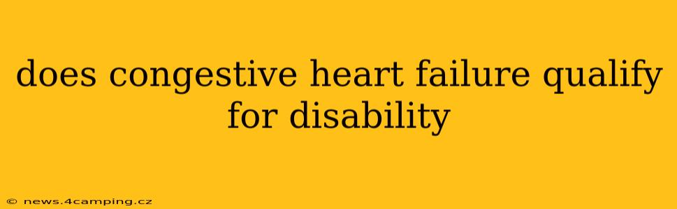 does congestive heart failure qualify for disability