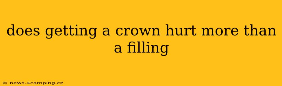 does getting a crown hurt more than a filling