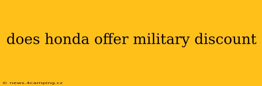 does honda offer military discount