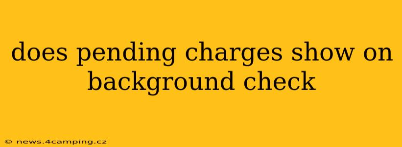 does pending charges show on background check