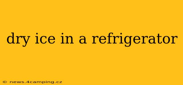dry ice in a refrigerator