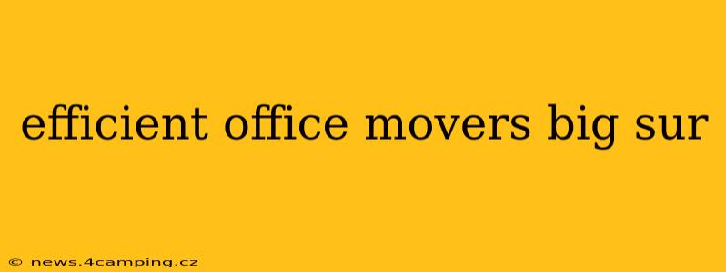 efficient office movers big sur