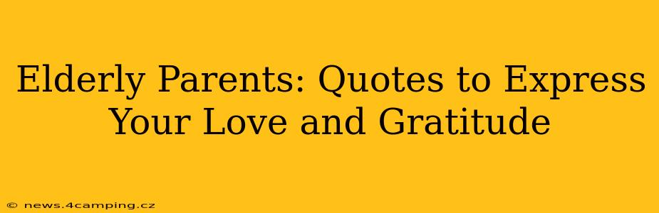 Elderly Parents: Quotes to Express Your Love and Gratitude
