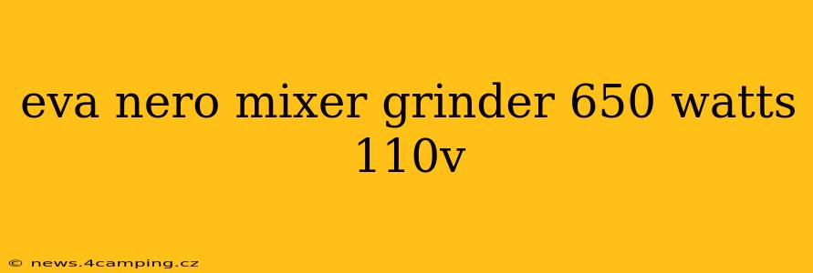 eva nero mixer grinder 650 watts 110v
