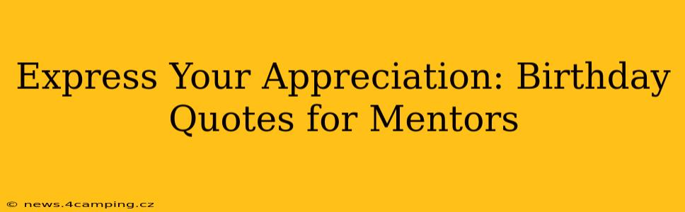 Express Your Appreciation: Birthday Quotes for Mentors