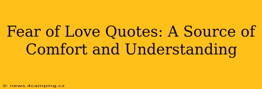 Fear of Love Quotes: A Source of Comfort and Understanding